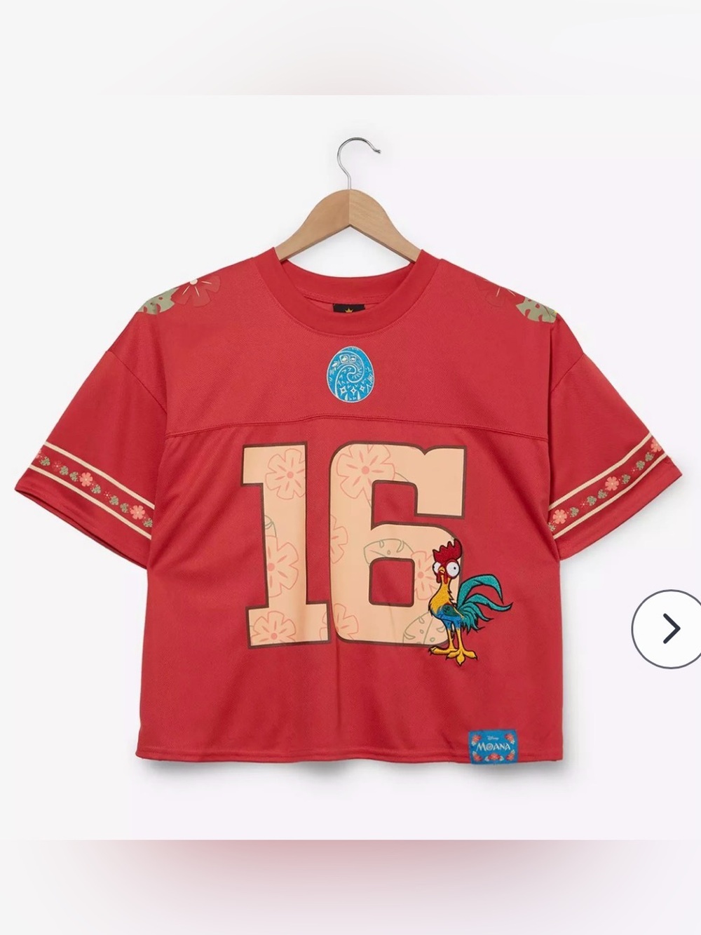Disney Moana Hei Hei Women's Cropped Football Jersey — BoxLunch Exclusive